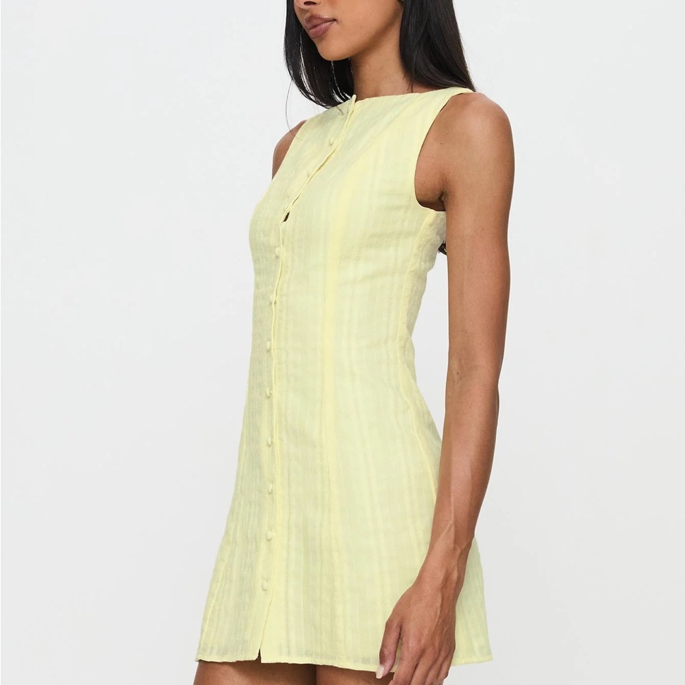 Mimsie Embroidered Mini Dress Lemon - Picture 4 of 13